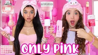 ONLY using PINK PREPPY MAKEUP/SKINCARE🎀💗