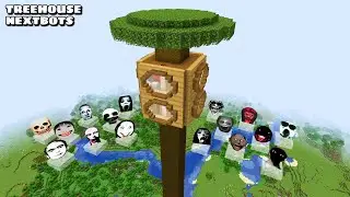 SURVIVAL TALLEST TREE HOUSE WITH 100 NEXTBOTS in Minecraft - Gameplay - Coffin Meme