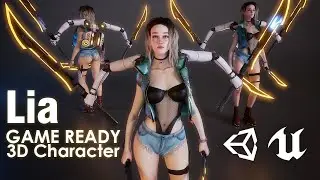 UE4 PREVIEW - GAME READY 3D Character - Cyber Girl Lia