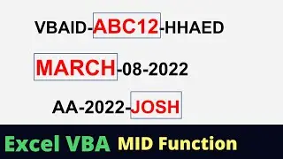 Excel VBA - MID Function