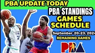 PBA update PBA Standings today as of September  20  |Games Schedule  September 20-23