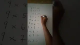 9 table tricks.9 times table.