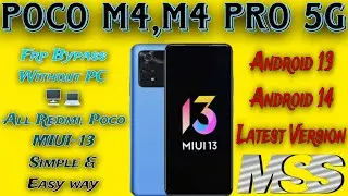 Poco M4 Pro 5G Frp Bypass MIUI-13| Poco M4 Pro Frp Bypass MIUI-13| Poco M4 Pro Frp Bypass MIUI13.0.9