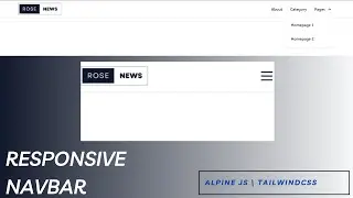 Create  Responsive Navbar using Tailwind CSS & Alpine Js