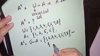 Complement of a Set| complement of sets class 11|Maths