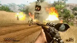 Far Cry 2 - Funny Moments, Explosions, Convoys, Ragdoll Physics, Outposts, Assassin, Compilation