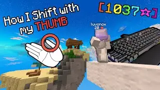 How I Shift With My THUMB - Bedwars With Keyboard Cam