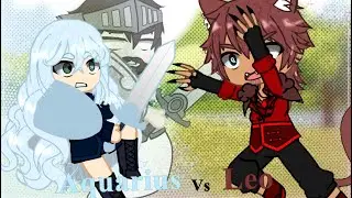 ♒️Aquarius vs Leo♌️ ||🌪zodiac sign fighting🔥|| Gacha Club ||