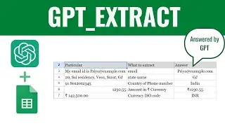 GPT EXTRACT function #excel #exceltutorial