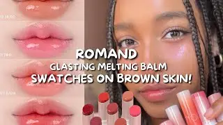 VIRAL KOREAN ROMAND GLASTING MELTING BALM SWATCHES ON BROWN SKIN!