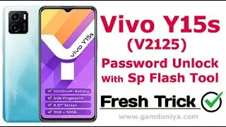 vivo y15s (v2125) pattern password and frp unlock frp unlock | Without box | sp flash tool