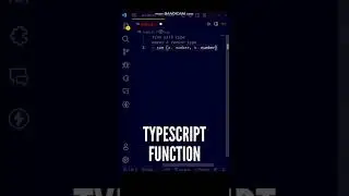 😋😋 TypeScript Function with Typed Parameters & Return Type 