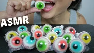 ASMR Trolli Glozter *Sour Gummy Eyeballs | No Talking Eating Sound | N.E Lets Eat