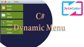 C# Dynamic menu | Menu UI |episode 7_B