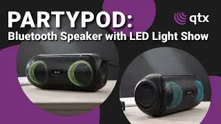 QTX PartyPod: Bluetooth Portable Speaker with RGB Light Effect