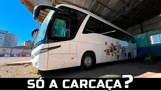 SEM MOTOR E SEM POLTRONAS COM PAINEL DE VOLVO O CURIOSO ÔNIBUS MARCOPOLO G7 QUE NÃO TEM NADA