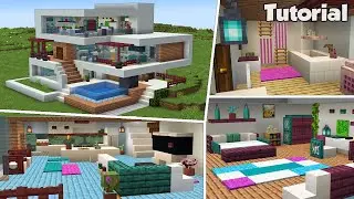 Minecraft: Modern House #42 Interior Tutorial