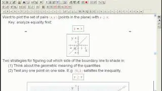 linear inequalities: brief intro