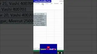 Split into cell in Excel | Separate text in different cells | Text to column in Excel #excelshorts