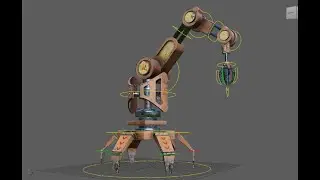 16 Color Controls, Limit Translations, lock and Hide Channels - Maya Mech Arm Rigging