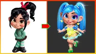 Wreck-It Ralph 2: Vanellope Glow Up Into Inside Out 2 - Vanellope Transformation Compilation