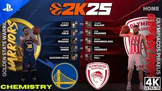 GOLDEN STATE WARRIORS vs. OLYMPIACOS | EUROLEAGUE 2K25 | PS5™ PRO [4K60] ULTRA HD Realistic Gameplay