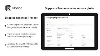 Shipping Expenses Tracker | How to track shipping expenses in @Notion