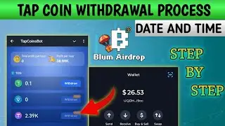 Tapcoins Withdrawal Process ✅ | Tapcoins Airdrop Claim | Blum Listing Update | Blum Airdrop