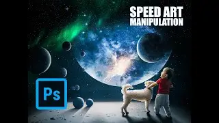 Space with a baby | Speed Art - Photoshop Manipulation #planets #photoshopmanipulation