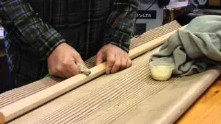 Hand Rubbed Oil & Wax Finish on Tiger Maple Staff