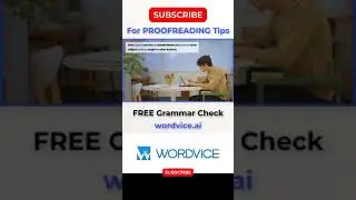 Wordvice AI | Free Grammar Checker #shorts