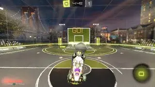 2 cars play Basketball.... - Rocket League Hoops