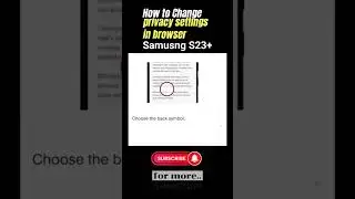 how to change privacy settings in browser #s23ultra #s23 #s23plus #privacy #browser
