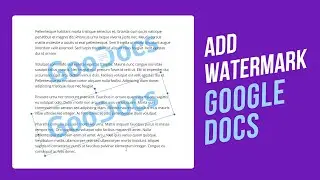 How to Add a Watermark in Google Docs | Insert Watermark Google Docs 2022