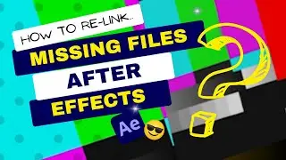 After Effects Missing Files FIX ! 🔍 How to re-link the files!