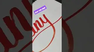 Calligraphy lettering with brush pen #shorts #ytshorts #handlettering #calligraphystyles