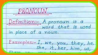 What is Pronoun | what is pronoun in English grammar | Definition Of Pronoun in English | #pronoun