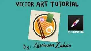 Vectornator tutorial on iPad: Bowl of Ramen