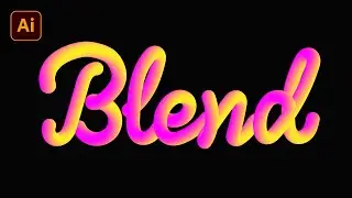 Create 3D lettering effect in illustrator using blend tool - Adobe Illustrator Tutorial