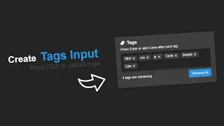 Create Tags Input Box With HTML CSS & JavaScript 