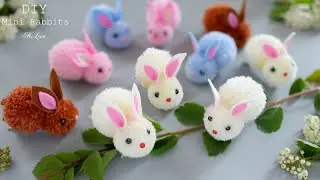 🐇 ПУШИСТЫЕ МИНИ КРОЛИКИ 🐰 Fluffy Bunny Hairpins 🐇