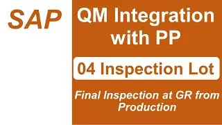 SAP PP-QM Integration | 04 Inspection Lot | Quality Management | Easy to understand