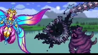 Terraria Nighttime Empress of Light Vs Rune Of Kos Bosses Smash Bros Tmodloader 1.4.4