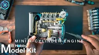 Build a Mini 4 Cylinder Engine Model Kit | Speed Build | Stirlingkit