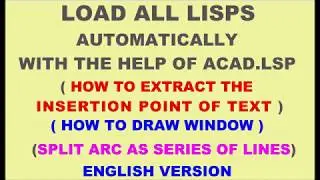 HOW TO LOAD ALL LISP AUTOMATICALLY AND OTHERS LISP | AutoCAD