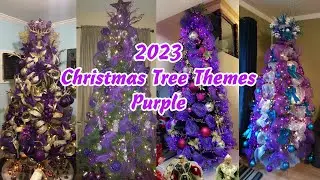 【8】Christmas  Tree Trends and Themes - 2023 5 Most Beautiful Christmas Trees - PurPle