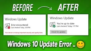 Solved Windows 10 Update Failed 2024 | How to Fix Windows 10 Update Error Encountered In Hindi