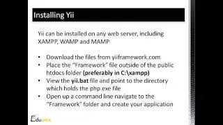 Frameworks 1 How to install yii