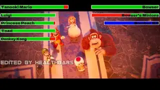 The Super Mario Bros. Movie (2023) Final Battle with healthbars 2/4