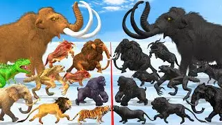 Prehistoric Mammals vs Shadow Itself Mammals Size Comparison Mammoth Vs Mammoth Animal Epic Battle